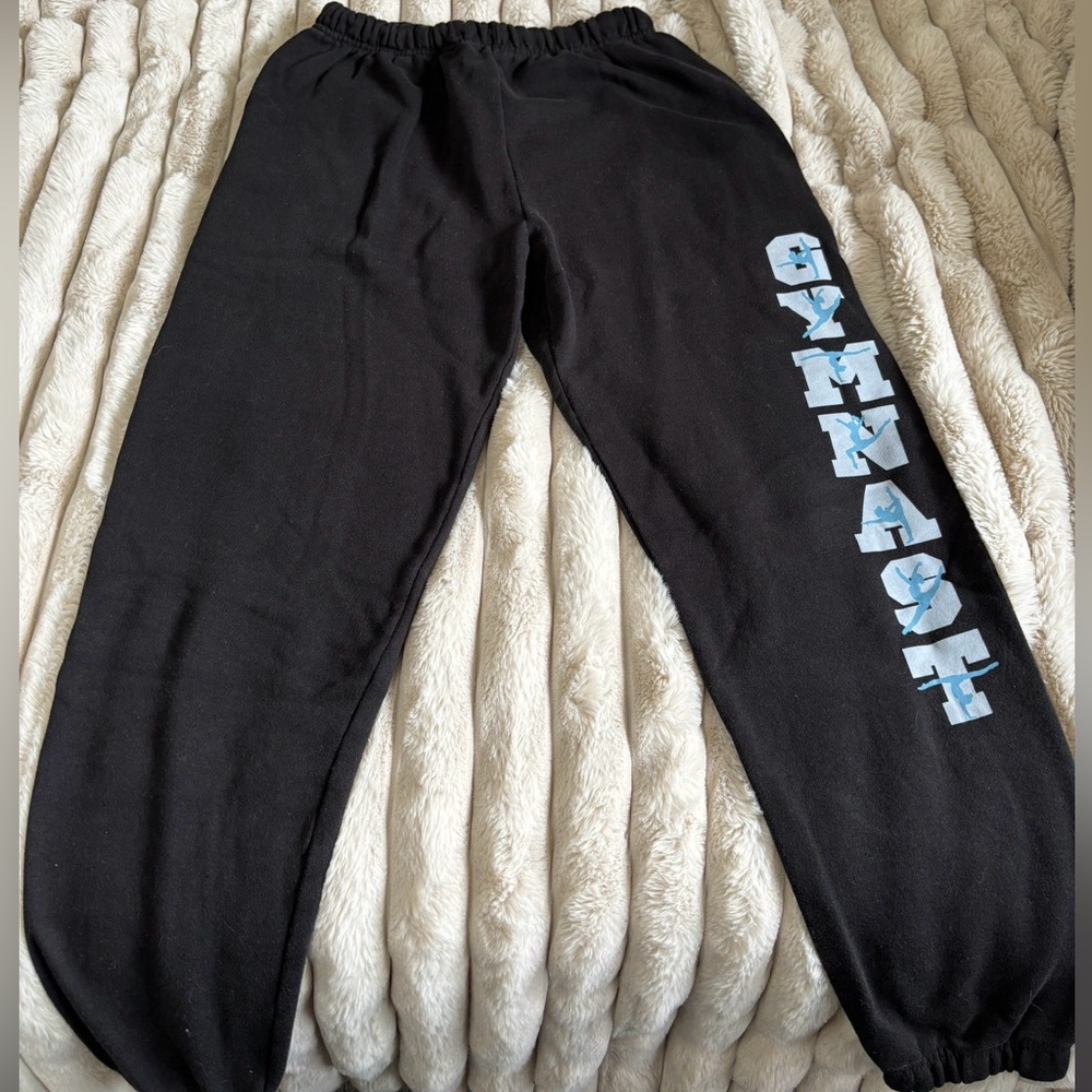 Jerzees Black Gymnast Kids Sweatpants size youth xl
